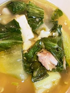 生姜たっぷりチンゲンサイと豆腐スープ-レシピのメイン写真