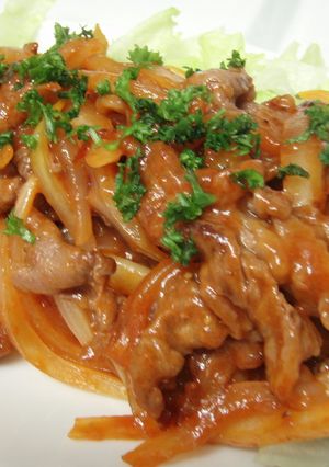 バタポンの牛肉ケチャップ♪-レシピのメイン写真