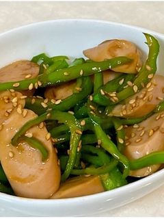魚肉ソーセージとピーマンのオイスター炒め-レシピのメイン写真