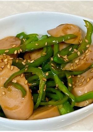 魚肉ソーセージとピーマンのオイスター炒め-レシピのメイン写真