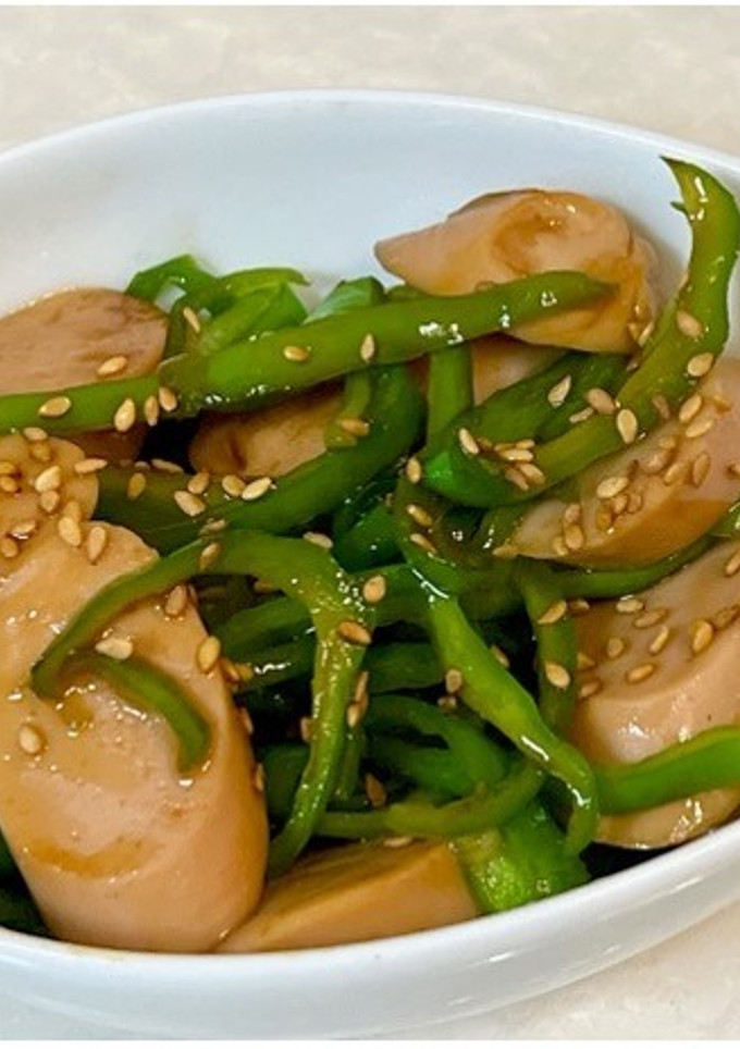 魚肉ソーセージとピーマンのオイスター炒め-レシピのメイン写真