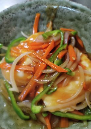 かんたん卵の甘酢あんかけ-レシピのメイン写真