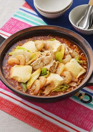 サッポロ一番 韓国スンドゥブ風なべ-レシピのメイン写真