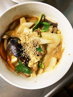 レンジ肉無豆腐きな粉梅生姜焼き味野菜炒め-レシピのメイン写真