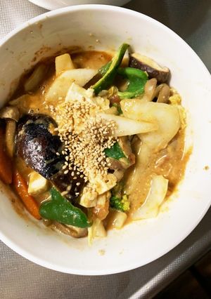 レンジ肉無豆腐きな粉梅生姜焼き味野菜炒め-レシピのメイン写真