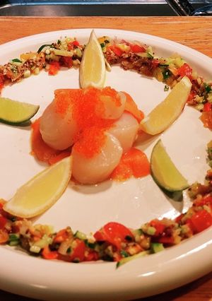 ホタテとトビコのカラフルカルパッチョ-レシピのメイン写真