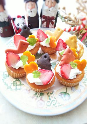 クリスマス♥簡単デコ　カップケーキ♥-レシピのメイン写真