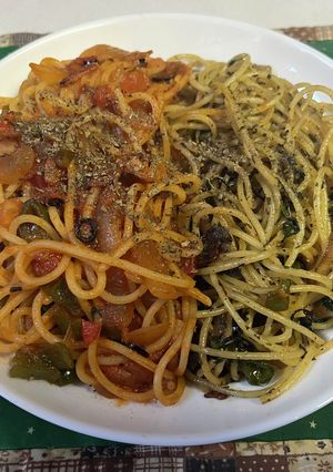 スパゲティ・クリスマスカラーナポリタン-レシピのメイン写真