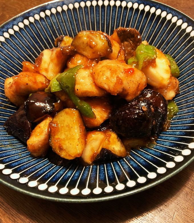 鶏ささみとなすの旨辛炒め-レシピのメイン写真