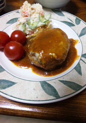 簡単☆王道煮込みハンバーグ-レシピのメイン写真