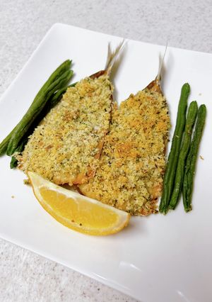 お魚のガーリックチーズ香草パン粉焼き-レシピのメイン写真