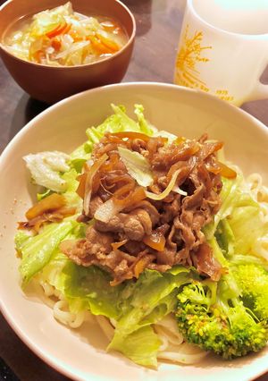 汁無し肉サラダうどん-レシピのメイン写真