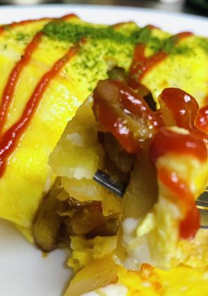 【オムレツ】具材はじゃがいもソース炒め-レシピのメイン写真