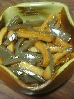 こんにゃくとひらてんのきんぴら-レシピのメイン写真