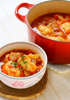 レシピ投稿祭　ご飯ニョッキミネストローネ-レシピのメイン写真