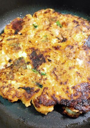 豆腐で作る◎キムチーズチヂミ◎ヘルシー-レシピのメイン写真