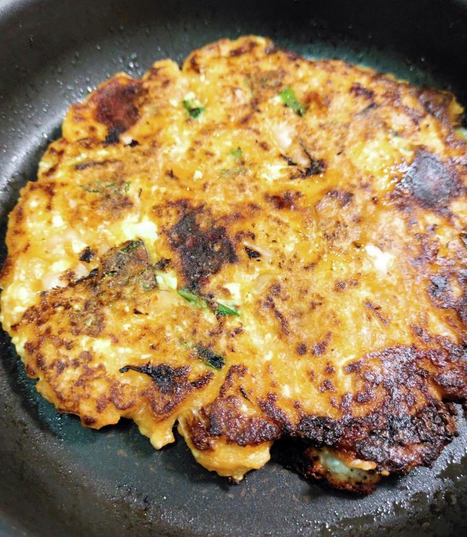 豆腐で作る◎キムチーズチヂミ◎ヘルシー-レシピのメイン写真