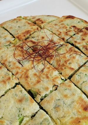 春菊とちりめんじゃこのチヂミ-レシピのメイン写真