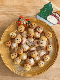 クリスマス*雪だるまのさつま芋ドーナツ-レシピのメイン写真