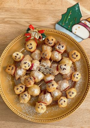 クリスマス*雪だるまのさつま芋ドーナツ-レシピのメイン写真