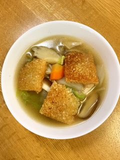 白菜ときのこの旨塩おこげスープ-レシピのメイン写真