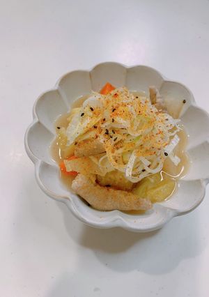 野菜も摂れる!炊飯器で作るもつ煮-レシピのメイン写真
