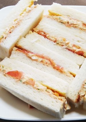 (簡単)卵と生ハムのサンドイッチ-レシピのメイン写真