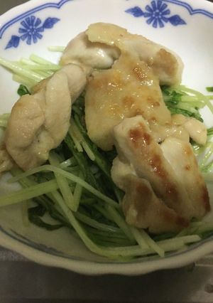 水菜と鶏もも肉の簡単塩焼き-レシピのメイン写真