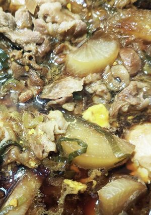 大根、ねぎ、豚肉の煮物-レシピのメイン写真