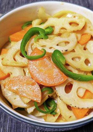 蓮根と人参とピーマンの中華風きんぴら-レシピのメイン写真