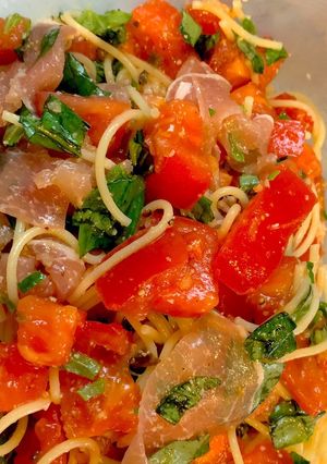 パーティーに最適トマトたっぷり冷製パスタ-レシピのメイン写真