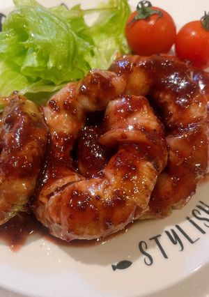 肉巻きアボカドリング♡赤ワインソース-レシピのメイン写真