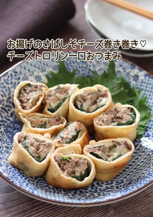 お揚げのさばしそチーズ巻き巻き-レシピのメイン写真
