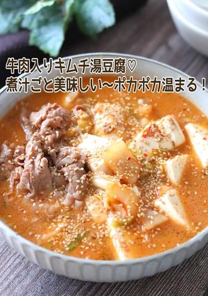 牛肉入りキムチ湯豆腐-レシピのメイン写真