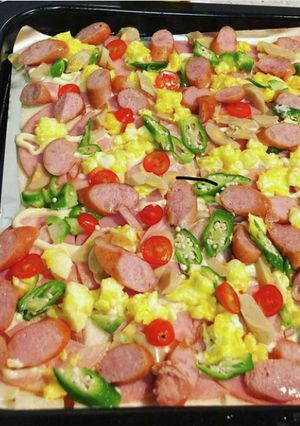 みんなで楽しく☆食パンでパーティピザ-レシピのメイン写真