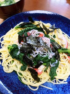 大根葉としらすの和風パスタ-レシピのメイン写真