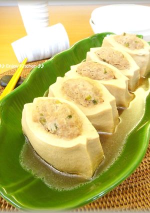 簡単♪ヘルシー高野豆腐の豆腐入り肉詰め煮-レシピのメイン写真