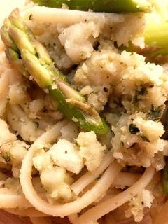 アスパラとバジリコポテトの春パスタ♪-レシピのメイン写真