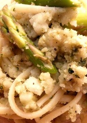 アスパラとバジリコポテトの春パスタ♪-レシピのメイン写真
