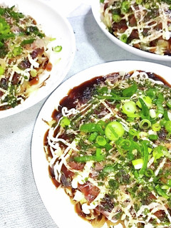 日曜日のパパ定番の屋台風お好み焼き-レシピのメイン写真