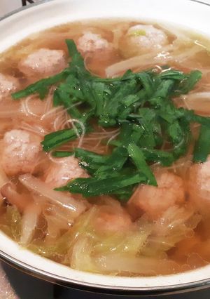 蓮根入り肉だんごの白菜鍋☆レシピ投稿祭-レシピのメイン写真