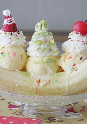 クリスマスを華やかに。バナナスプリット-レシピのメイン写真