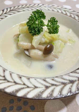 白菜の豆乳スープ-レシピのメイン写真
