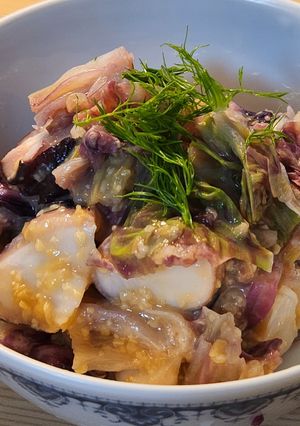 ラディッキオのからし酢味噌和え-レシピのメイン写真