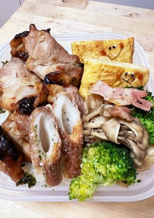 鶏もも肉の甘味噌漬け☆ちくわ天ぷら弁当-レシピのメイン写真