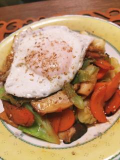 便秘解消!!シーフード香る玉野菜炒め-レシピのメイン写真