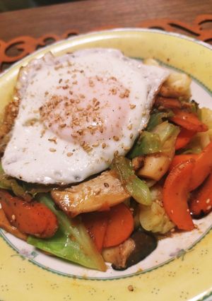 便秘解消!!シーフード香る玉野菜炒め-レシピのメイン写真