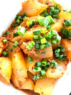 韓国風大根と豚ひき肉の炒め煮-レシピのメイン写真