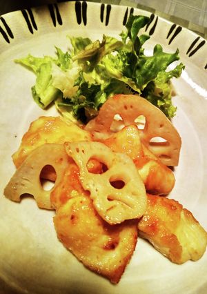 鶏むね肉とレンコンの揚げ焼き-レシピのメイン写真