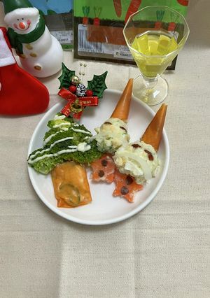 べジートでクリスマス風ポテサラ-レシピのメイン写真